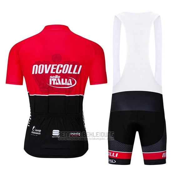 2019 Fahrradbekleidung Nove Colli Rot Shwarz Trikot Kurzarm und Overall